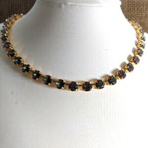 Natural Mystic Topaz 2.5 Carats in 14K Gold Plated Necklace